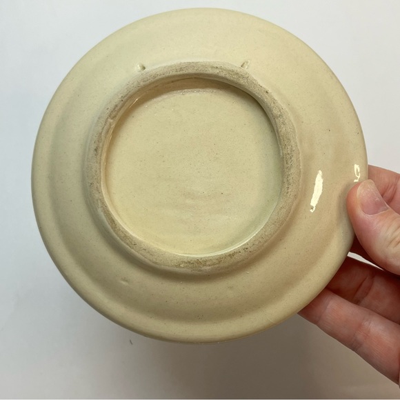 vintage hand painted 5 inch plate abstract colorful cart wagon rural pto plata - Picture 3 of 6